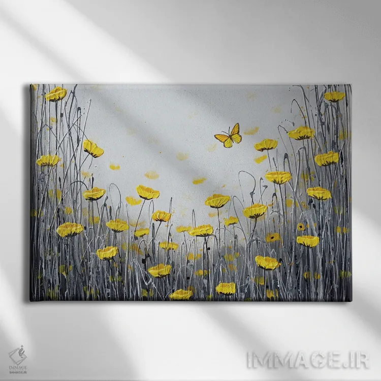 تابلو پروانهٔ شاد اثر آماندا داگ - نمای روبهرو روی دیوار