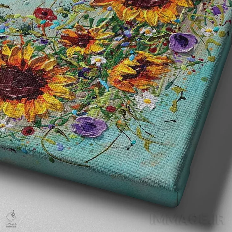 تابلو گنجینههای باغ اثر آماندا داگ - نمای نزدیک بافت بوم