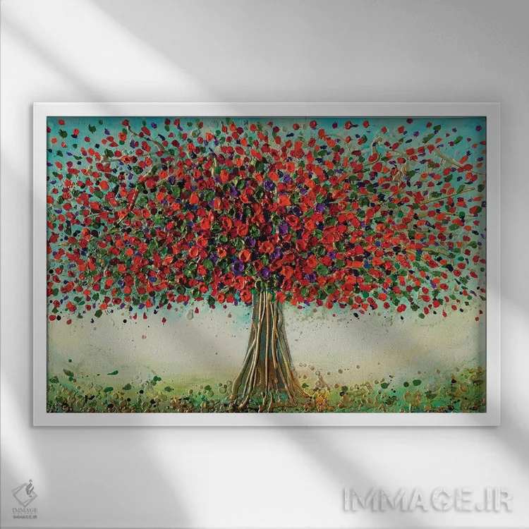 تابلو انفجار رنگ اثر آماندا داگ - نمای قابدار سفید