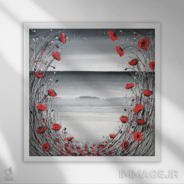 تابلو آسایش در ساحل اثر آماندا داگ - نمای قابدار سفید