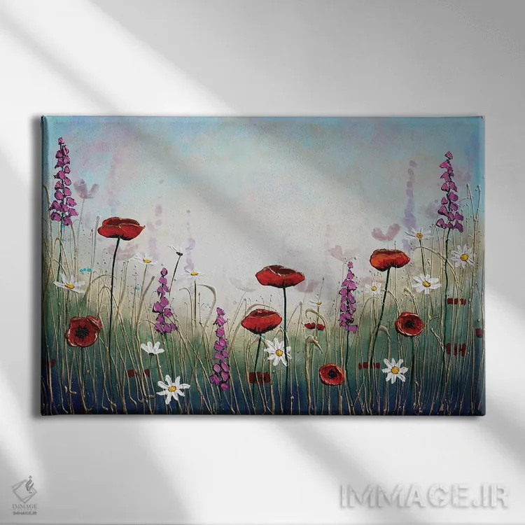 تابلو باغ گلها اثر آماندا داگ - نمای روبهرو روی دیوار