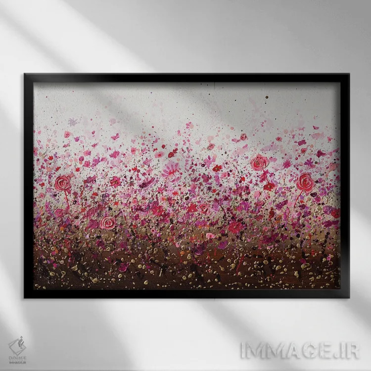 تابلو شکوفهٔ بافضیلت گلها اثر آماندا داگ - نمای قابدار مشکی