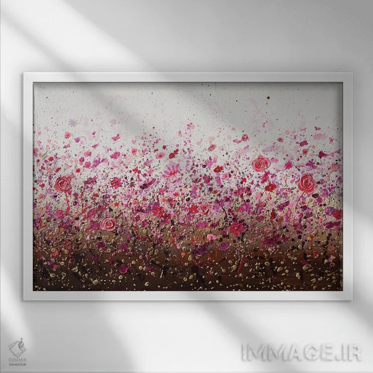 تابلو شکوفهٔ بافضیلت گلها اثر آماندا داگ - نمای قابدار سفید