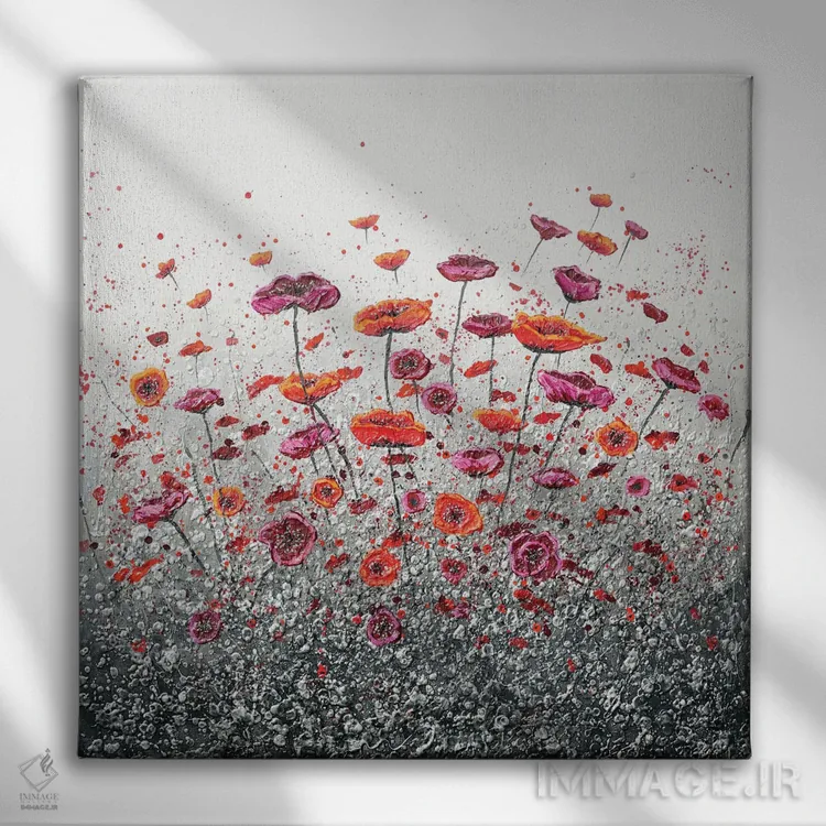 تابلو قول شقایق اثر آماندا داگ - نمای روبهرو روی دیوار