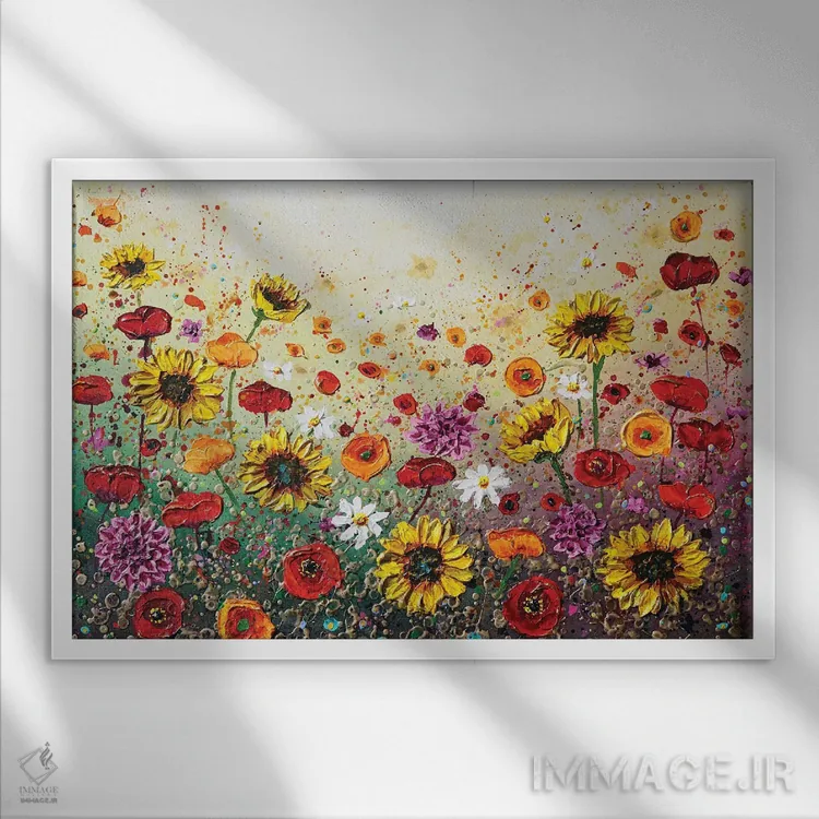 تابلو عشق شکوفا اثر آماندا داگ - نمای قابدار سفید