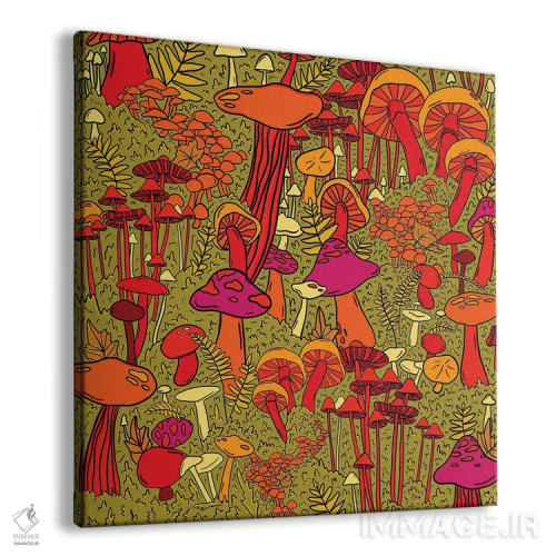 تابلو قارچهای جنگلی اثر دودل بای مگ (استودیوی هنری) - نمای پرسپکتیو محصول