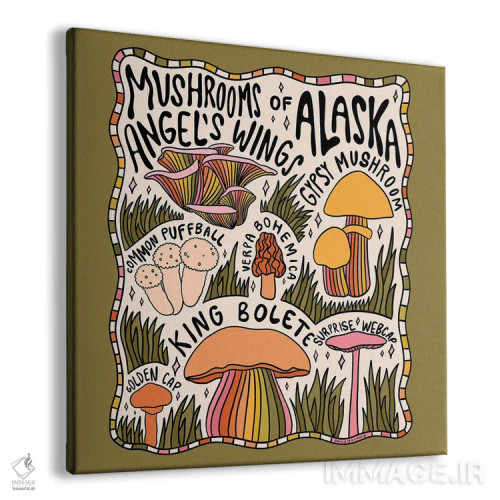 تابلو قارچهای آلاسکا اثر دودل بای مگ (استودیوی هنری) - نمای پرسپکتیو محصول