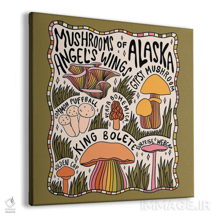 تابلو قارچهای آلاسکا اثر دودل بای مگ (استودیوی هنری) - نمای پرسپکتیو محصول