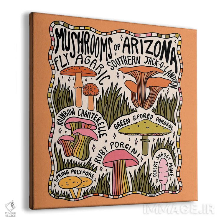 تابلو قارچهای آریزونا اثر دودل بای مگ (استودیوی هنری) - نمای پرسپکتیو محصول