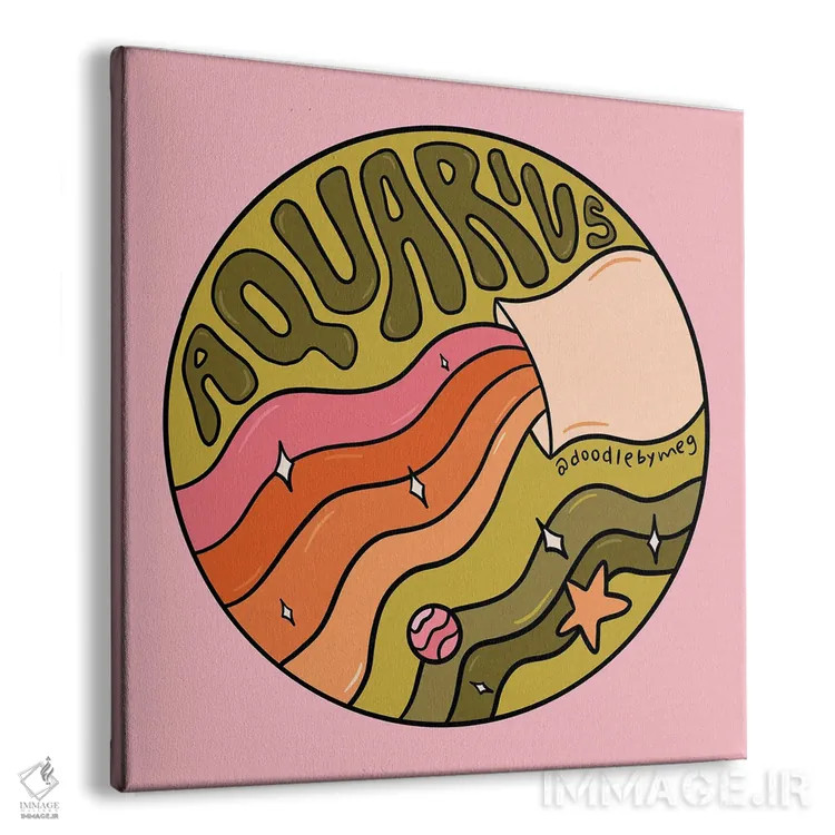 تابلو برج دلو (صورت فلکی) اثر دودل بای مگ (استودیوی هنری) - نمای پرسپکتیو محصول