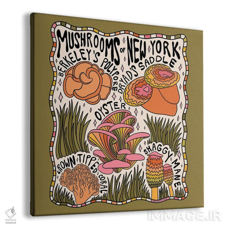 تابلو قارچهای نیویورک اثر دودل بای مگ (استودیوی هنری) - نمای پرسپکتیو محصول