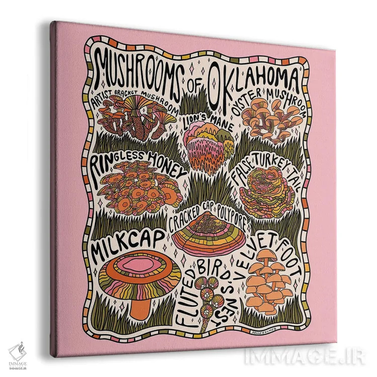 تابلو قارچهای اوکلاهما اثر دودل بای مگ (استودیوی هنری) - نمای پرسپکتیو محصول