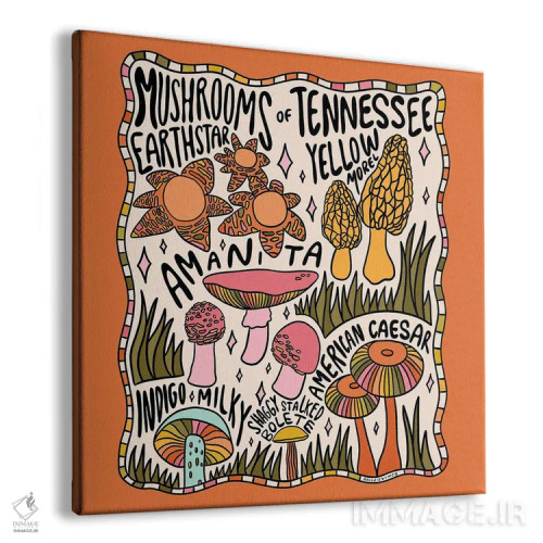 تابلو قارچهای تنسی اثر دودل بای مگ (استودیوی هنری) - نمای پرسپکتیو محصول