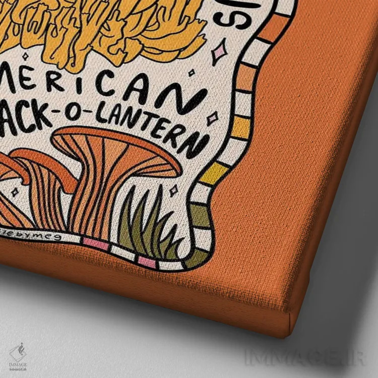 تابلو قارچهای مریلند اثر دودل بای مگ (استودیوی هنری) - نمای نزدیک بافت بوم