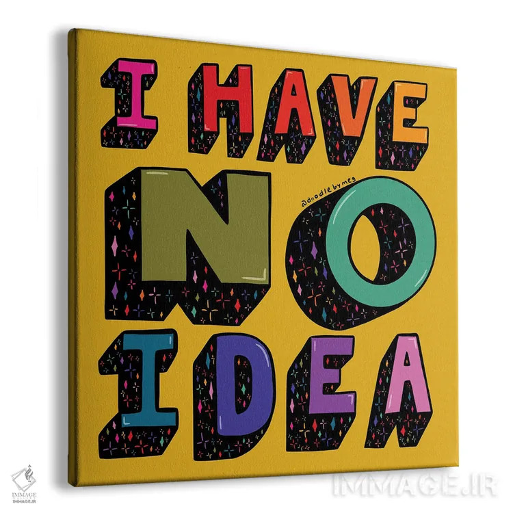 تابلو هیچ ایدهای ندارم اثر دودل بای مگ (استودیوی هنری) - نمای پرسپکتیو محصول