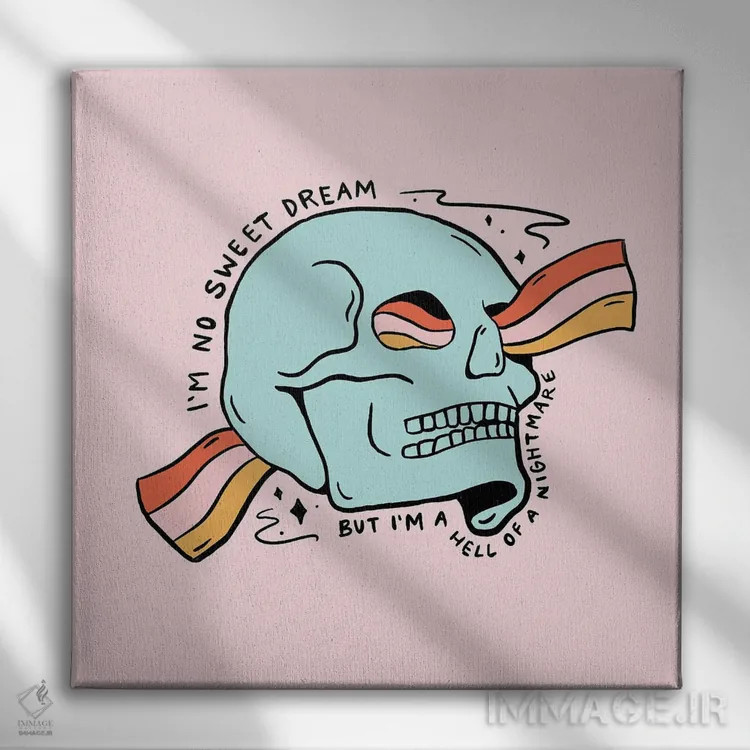 تابلو هیچ رؤیای شیرینی اثر دودل بای مگ (استودیوی هنری) - نمای روبهرو روی دیوار