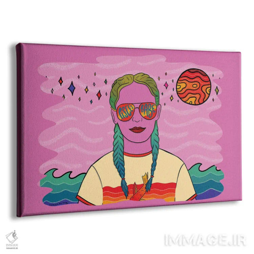 تابلو دختر برج حوت اثر دودل بای مگ (استودیوی هنری) - نمای پرسپکتیو محصول