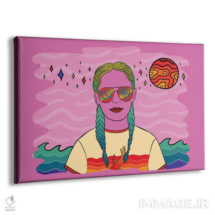 تابلو دختر برج حوت اثر دودل بای مگ (استودیوی هنری) - نمای پرسپکتیو محصول