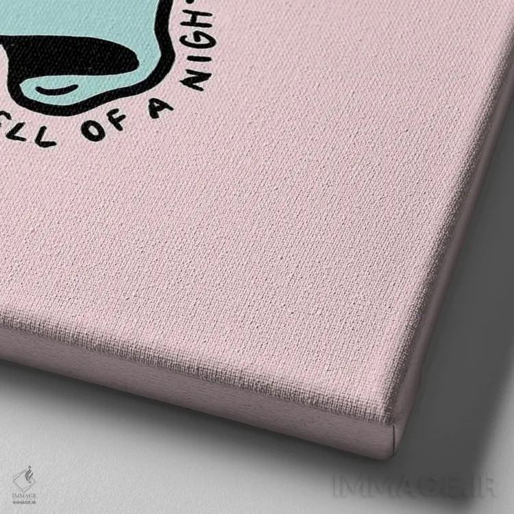 تابلو هیچ رؤیای شیرینی اثر دودل بای مگ (استودیوی هنری) - نمای نزدیک بافت بوم