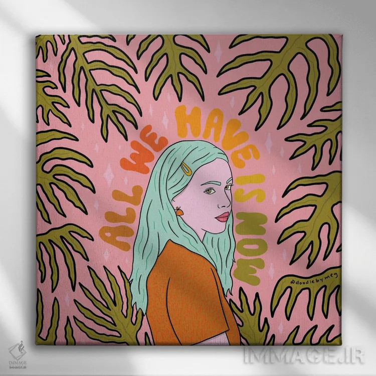 تابلو تمام آنچه داریم اکنون است اثر دودل بای مگ (استودیوی هنری) - نمای روبهرو روی دیوار