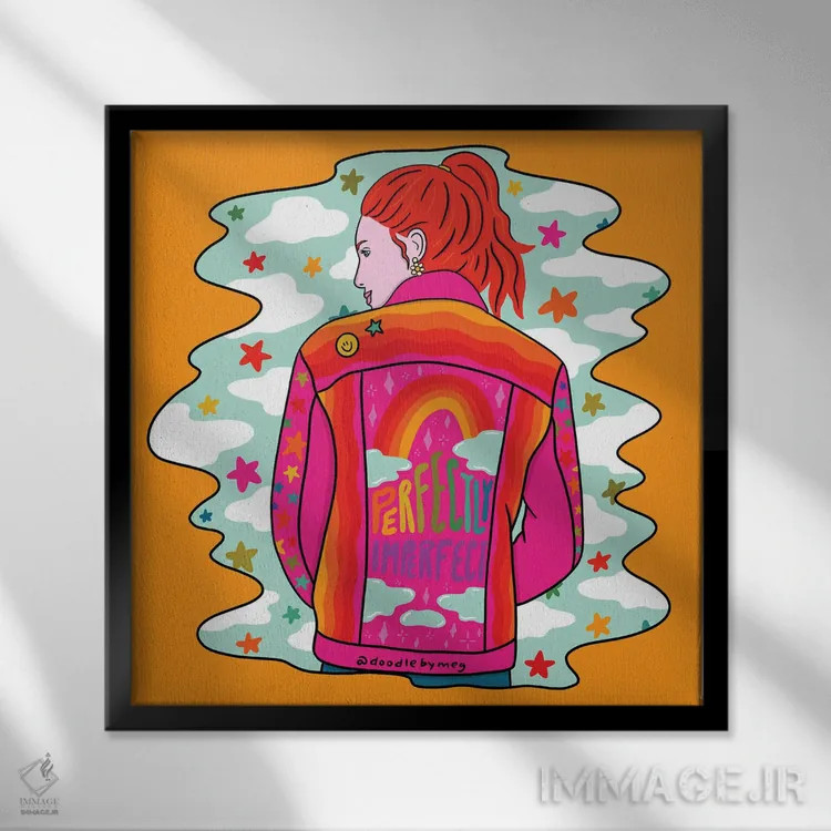 تابلو کاملاً ناقص (زیبایی نقص) اثر دودل بای مگ (استودیوی هنری) - نمای قابدار مشکی