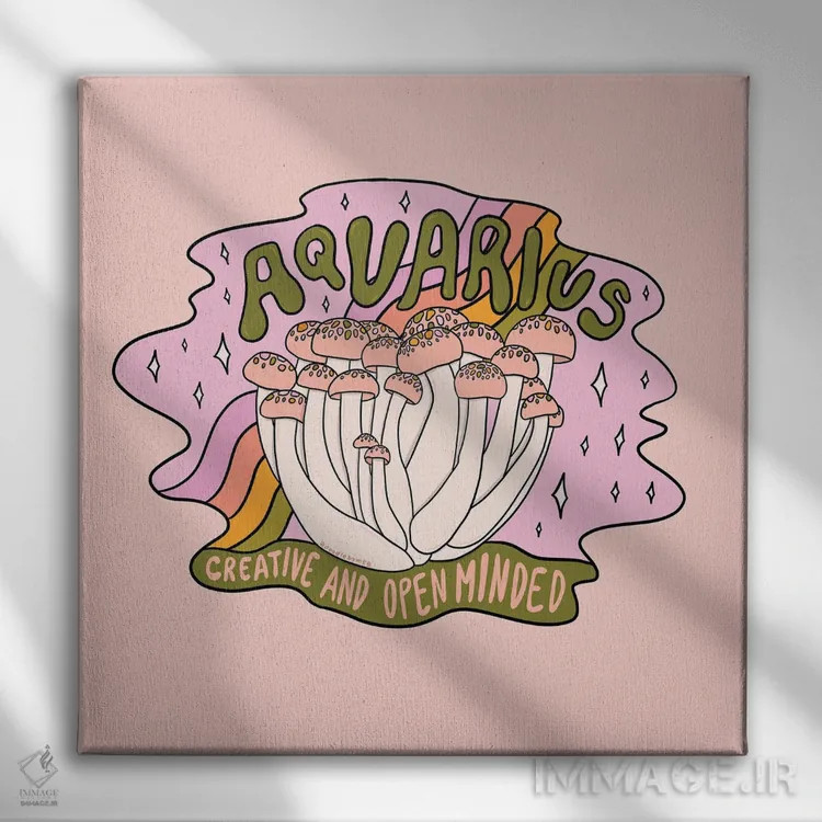 تابلو قارچ دلو اثر دودل بای مگ (استودیوی هنری) - نمای روبهرو روی دیوار