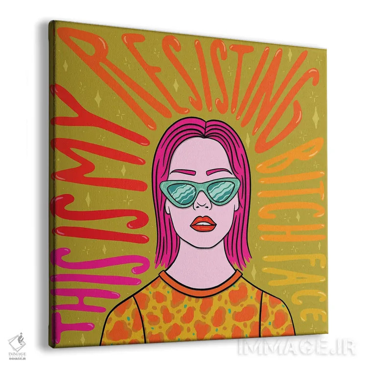 تابلو قیافهٔ مقاوم (زنان مستقل) اثر دودل بای مگ (استودیوی هنری) - نمای پرسپکتیو محصول