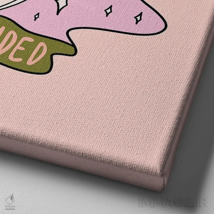 تابلو قارچ دلو اثر دودل بای مگ (استودیوی هنری) - نمای نزدیک بافت بوم