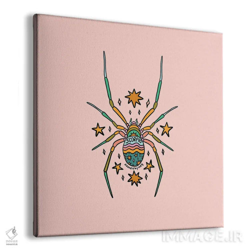 تابلو عنکبوت متولد آبان (برج عقرب) اثر دودل بای مگ (استودیوی هنری) - نمای پرسپکتیو محصول