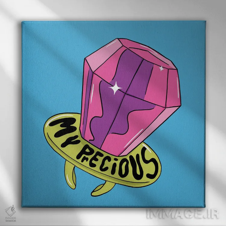 تابلو آبنبات حلقهای اثر دودل بای مگ (استودیوی هنری) - نمای روبهرو روی دیوار