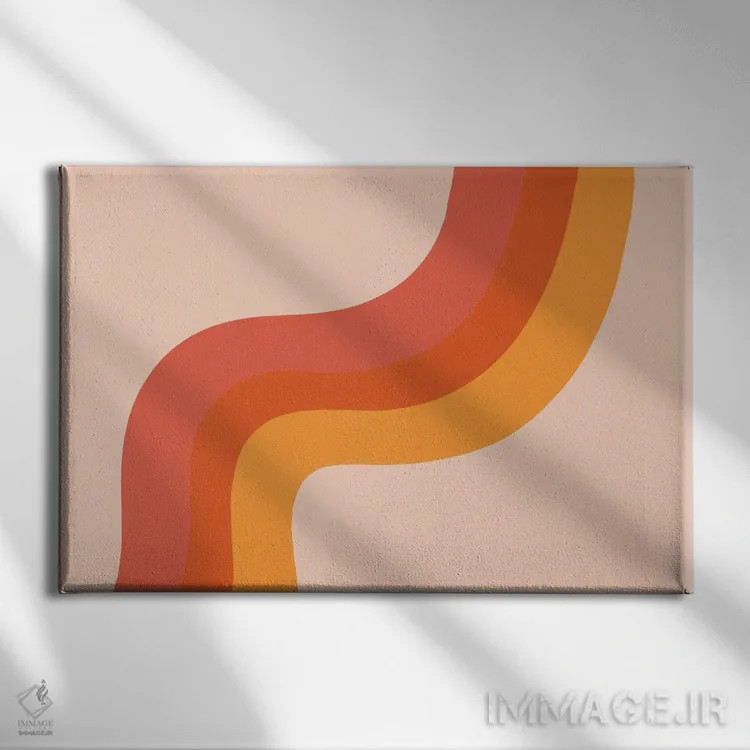 تابلو راهراههای رترو (سبک قدیمی) اثر دودل بای مگ (استودیوی هنری) - نمای روبهرو روی دیوار