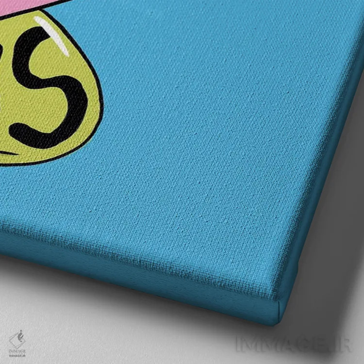 تابلو آبنبات حلقهای اثر دودل بای مگ (استودیوی هنری) - نمای نزدیک بافت بوم