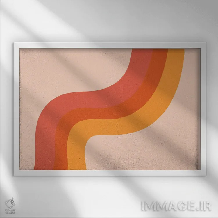 تابلو راهراههای رترو (سبک قدیمی) اثر دودل بای مگ (استودیوی هنری) - نمای قابدار سفید