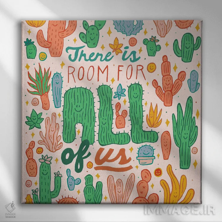 تابلو جایی برای همه اثر دودل بای مگ (استودیوی هنری) - نمای روبهرو روی دیوار