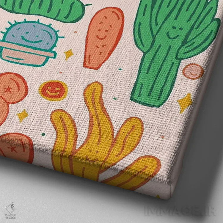 تابلو جایی برای همه اثر دودل بای مگ (استودیوی هنری) - نمای نزدیک بافت بوم