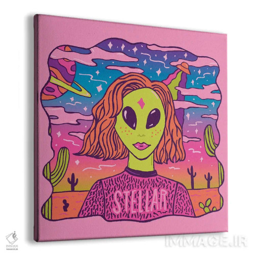 تابلو دختر ستارهای (درخشان) اثر دودل بای مگ (استودیوی هنری) - نمای پرسپکتیو محصول