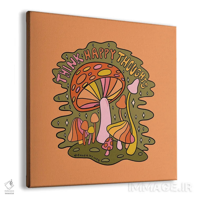 تابلو به افکار شاد فکر کن اثر دودل بای مگ (استودیوی هنری) - نمای پرسپکتیو محصول
