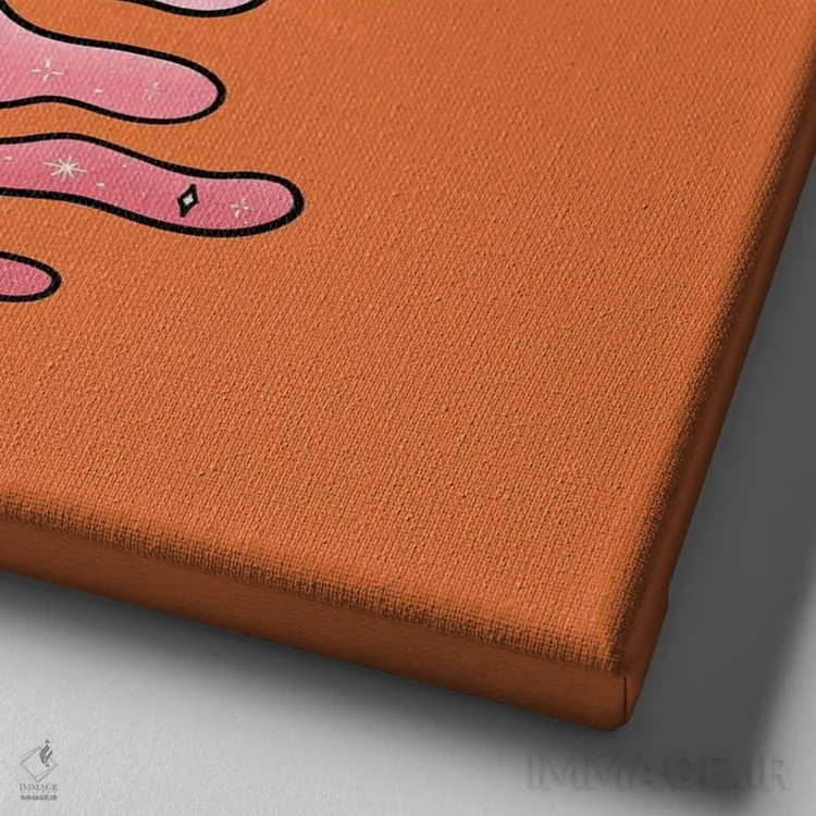 تابلو لامپ لاوا ترسناک (لوازم دکوری) اثر دودل بای مگ (استودیوی هنری) - نمای نزدیک بافت بوم