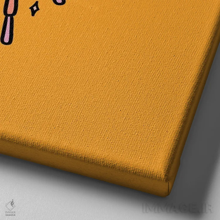 تابلو زنبور عسل متولد اردیبهشت (برج ثور) اثر دودل بای مگ (استودیوی هنری) - نمای نزدیک بافت بوم