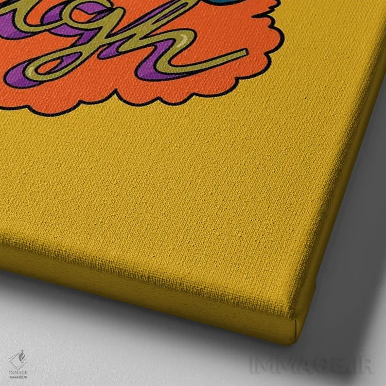 تابلو تنها راه خروج، عبور کردن است اثر دودل بای مگ (استودیوی هنری) - نمای نزدیک بافت بوم