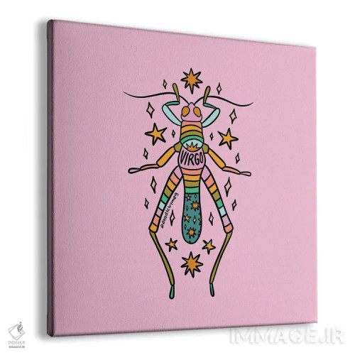 تابلو ملخ متولد شهریور (برج سنبله) اثر دودل بای مگ (استودیوی هنری) - نمای پرسپکتیو محصول