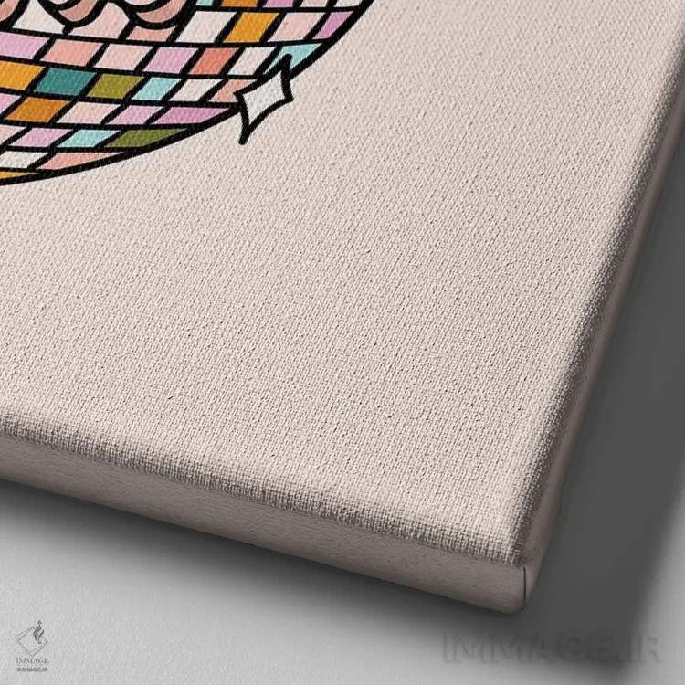 تابلو آغاز همین حالاست اثر دودل بای مگ (استودیوی هنری) - نمای نزدیک بافت بوم