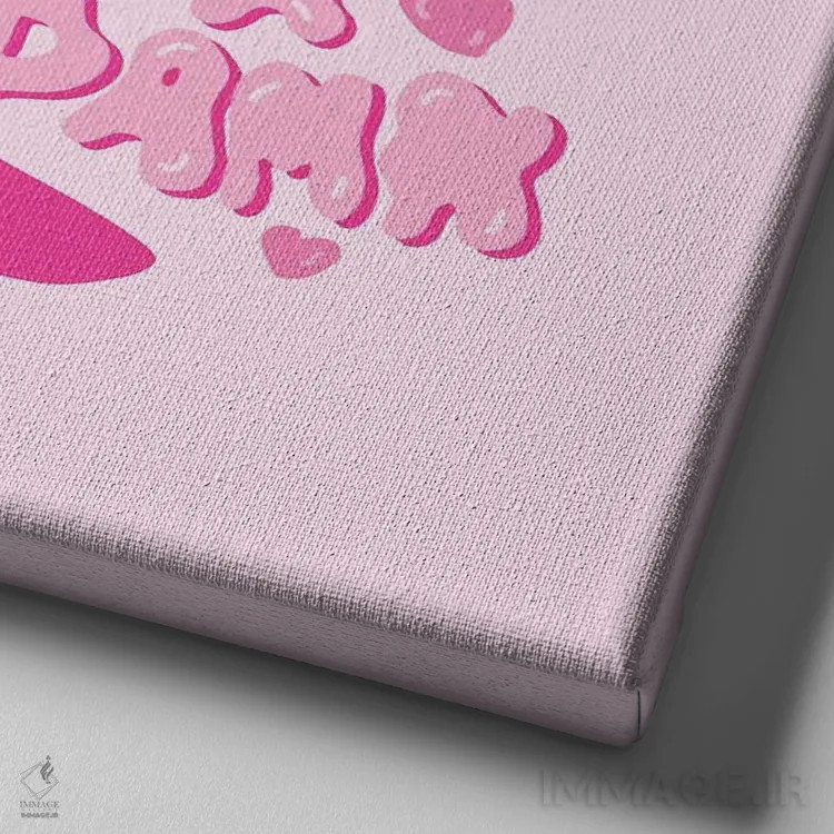 تابلو آنقدر شیک که هیچ اهمیتی نمیدهم اثر دودل بای مگ (استودیوی هنری) - نمای نزدیک بافت بوم