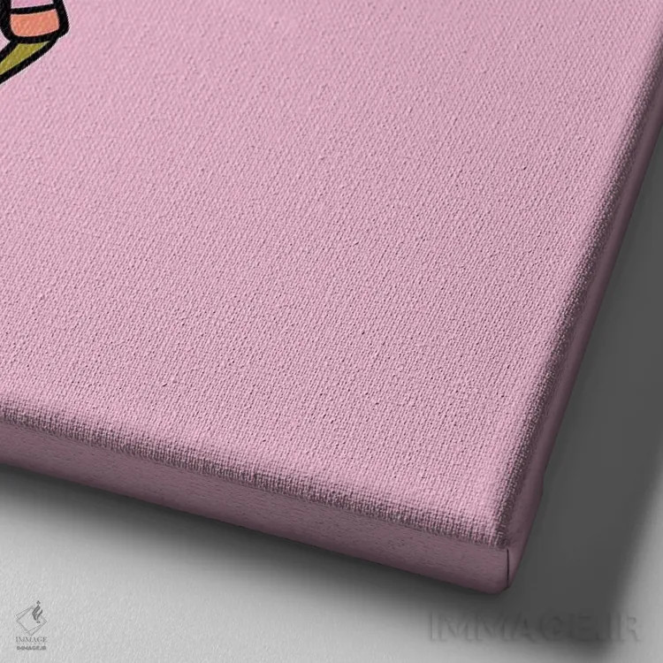 تابلو ملخ متولد شهریور (برج سنبله) اثر دودل بای مگ (استودیوی هنری) - نمای نزدیک بافت بوم