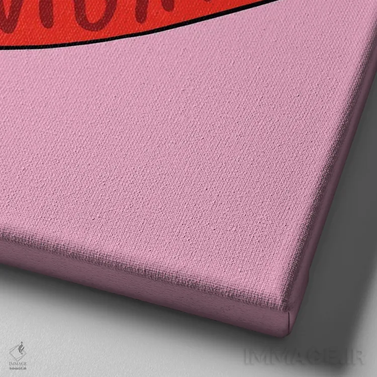 تابلو لبهای خونآشام اثر دودل بای مگ (استودیوی هنری) - نمای نزدیک بافت بوم