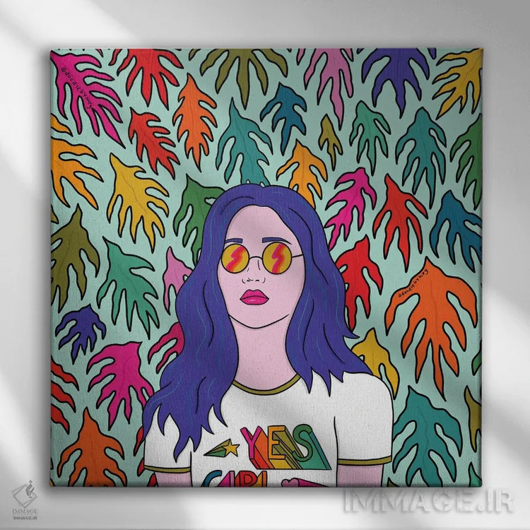 تابلو آفرین دختر! (تشویقی) اثر دودل بای مگ (استودیوی هنری) - نمای روبهرو روی دیوار