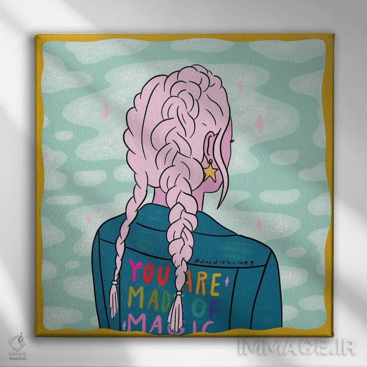تابلو تو از جادو ساخته شدهای اثر دودل بای مگ (استودیوی هنری) - نمای روبهرو روی دیوار