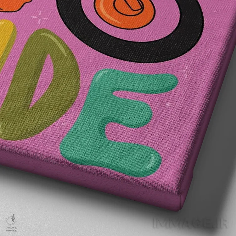 تابلو سفر وحشیانه (هیجانانگیز) اثر دودل بای مگ (استودیوی هنری) - نمای نزدیک بافت بوم