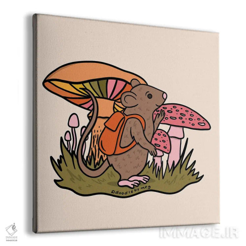 تابلو موش با کولهپشتی اثر دودل بای مگ (استودیوی هنری) - نمای پرسپکتیو محصول