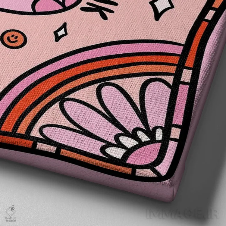 تابلو تو قویتر از آنی هستی که فکر میکنی اثر دودل بای مگ (استودیوی هنری) - نمای نزدیک بافت بوم